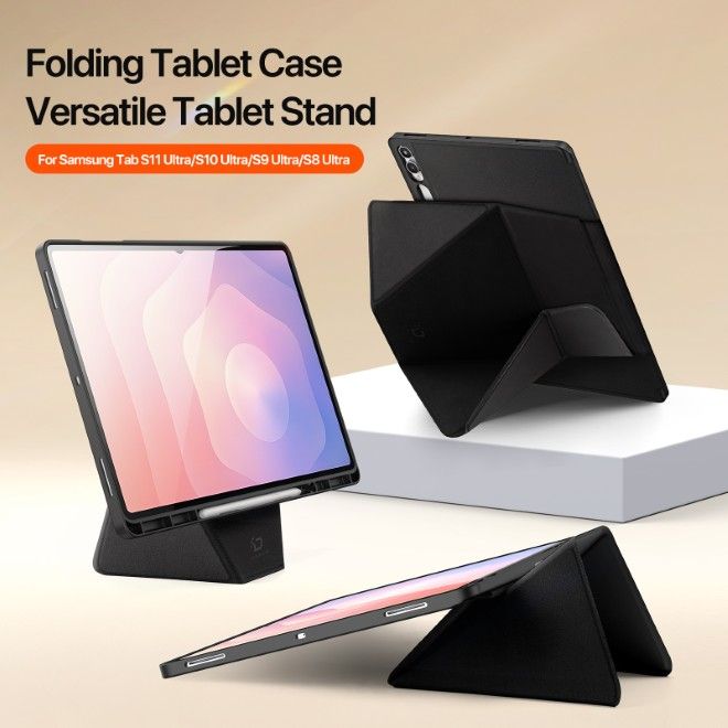 Dux Ducis - Samsung Galaxy Tab S11 Ultra Hülle - Kunstleder Bookcover - Vers Series - schwarz