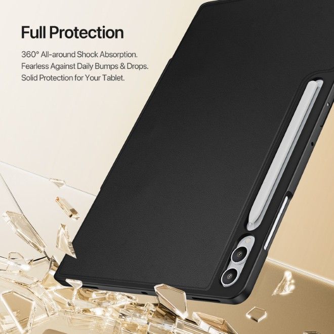 Dux Ducis - Samsung Galaxy Tab S11 Ultra Hülle - Kunstleder Bookcover - Vers Series - schwarz