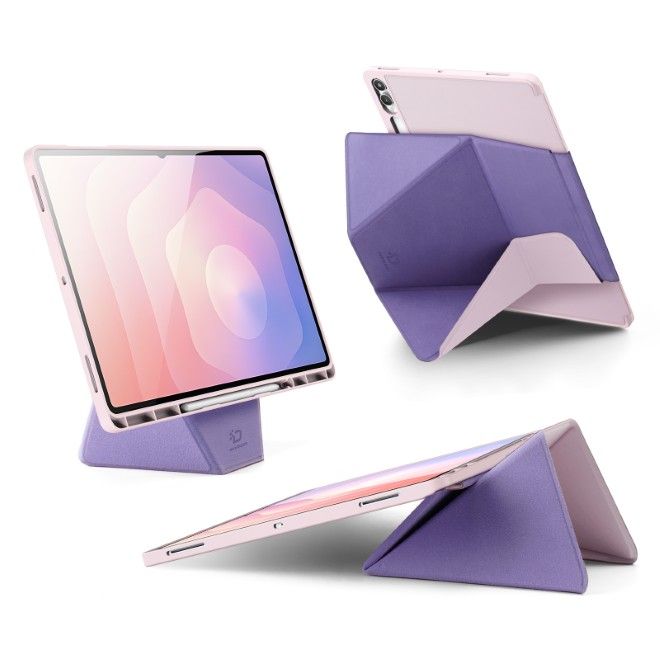 Dux Ducis - Samsung Galaxy Tab S11 Ultra Hülle - Kunstleder Bookcover - Vers Series - pink