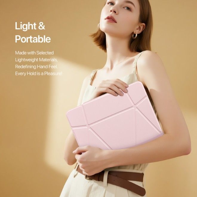 Dux Ducis - Samsung Galaxy Tab S11 Ultra Hülle - Kunstleder Bookcover - Vers Series - pink