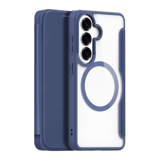 Dux Ducis - Samsung Galaxy S26 Hülle - Leder Bookcover mit Standfunktion - Skin X Pro Series - blau