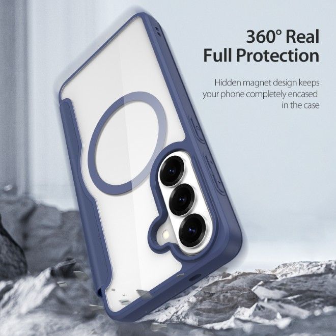 Dux Ducis - Samsung Galaxy S26 Hülle - Leder Bookcover mit Standfunktion - Skin X Pro Series - blau