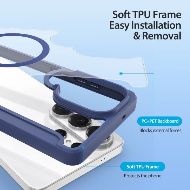 Dux Ducis - Samsung Galaxy S26 Ultra Hülle - Leder Bookcover mit Standfunktion - Skin X Pro Series - blau