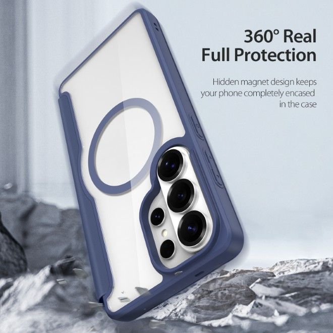 Dux Ducis - Samsung Galaxy S26 Ultra Hülle - Leder Bookcover mit Standfunktion - Skin X Pro Series - blau