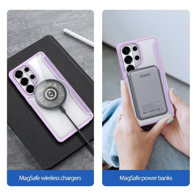 Dux Ducis - Samsung Galaxy S26 Ultra Hülle - Leder Bookcover mit Standfunktion - Skin X Pro Series - pink