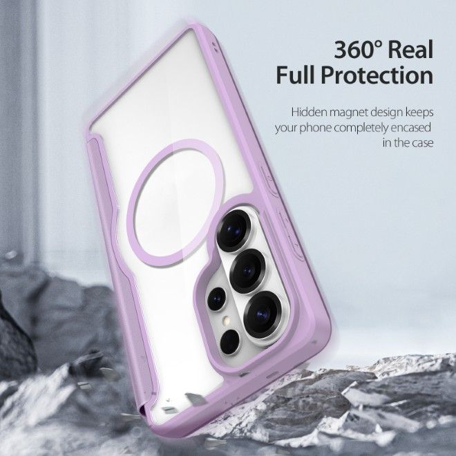 Dux Ducis - Samsung Galaxy S26 Ultra Hülle - Leder Bookcover mit Standfunktion - Skin X Pro Series - pink