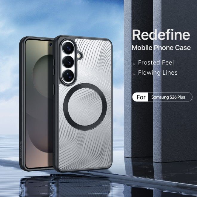 Dux Ducis - Samsung Galaxy S26+ Hülle - Hardcase - MagSafe - mit Standfunktion - Aimo Mag Stand Series - schwarz