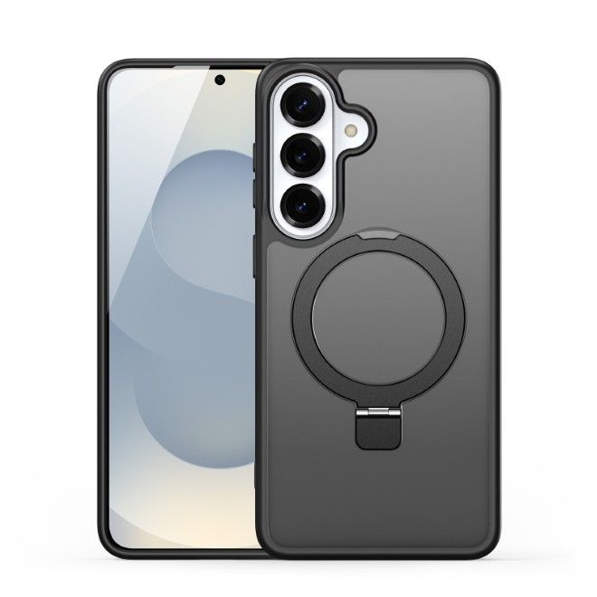Dux Ducis - Samsung Galaxy S26 Hülle - TPU und PC Hardcase - MagSafe kompatibel - Yind MagSafe Kickstand Series - schwarz