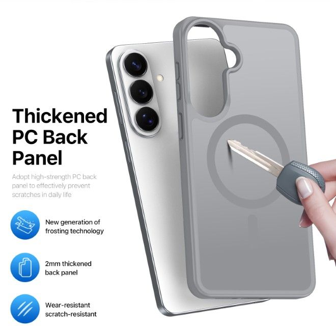 Dux Ducis - Samsung Galaxy S26 Hülle - TPU und PC Hardcase - MagSafe kompatibel - Yind MagSafe Kickstand Series - grau