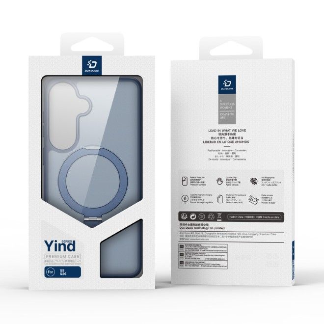 Dux Ducis - Samsung Galaxy S26 Hülle - TPU und PC Hardcase - MagSafe kompatibel - Yind MagSafe Kickstand Series - dunkelblau