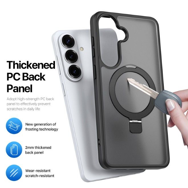 Dux Ducis - Samsung Galaxy S26+ Hülle - TPU und PC Hardcase - MagSafe kompatibel - Yind MagSafe Kickstand Series - schwarz