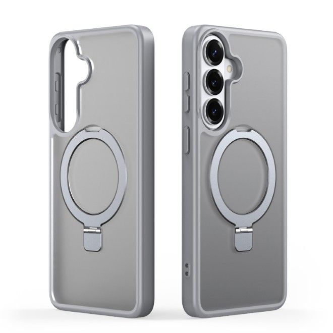 Dux Ducis - Samsung Galaxy S26+ Hülle - TPU und PC Hardcase - MagSafe kompatibel - Yind MagSafe Kickstand Series - grau