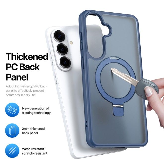 Dux Ducis - Samsung Galaxy S26+ Hülle - TPU und PC Hardcase - MagSafe kompatibel - Yind MagSafe Kickstand Series - dunkelblau