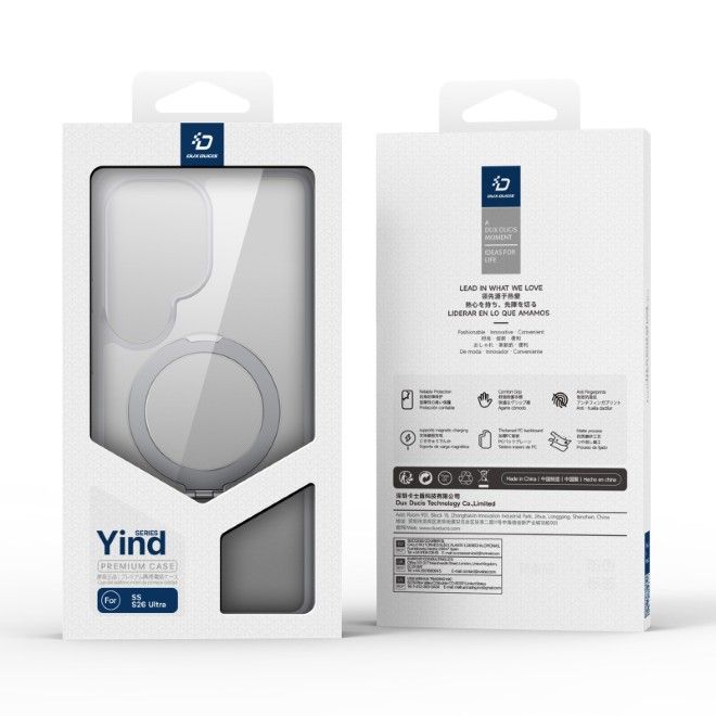 Dux Ducis - Samsung Galaxy S26 Ultra Hülle - TPU und PC Hardcase - MagSafe kompatibel - Yind MagSafe Kickstand Series - grau
