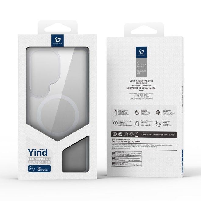 Dux Ducis - Samsung Galaxy S26 Ultra Hülle - TPU und PC Hardcase - MagSafe kompatibel - Yind MagSafe Kickstand Series - grau