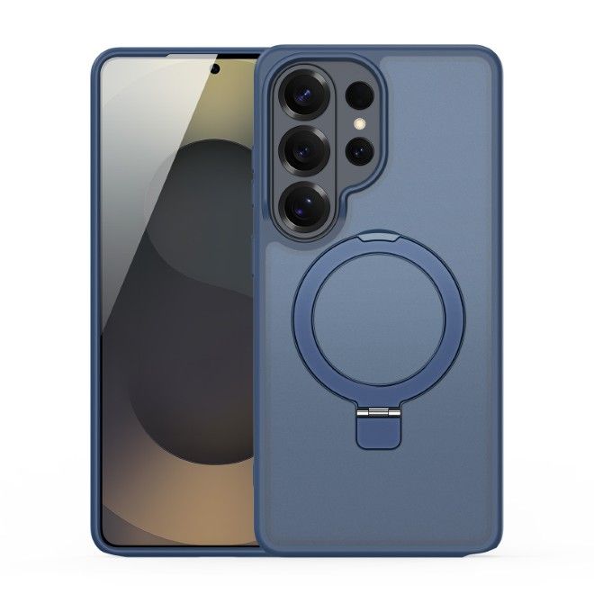 Dux Ducis - Samsung Galaxy S26 Ultra Hülle - TPU und PC Hardcase - MagSafe kompatibel - Yind MagSafe Kickstand Series - dunkelblau