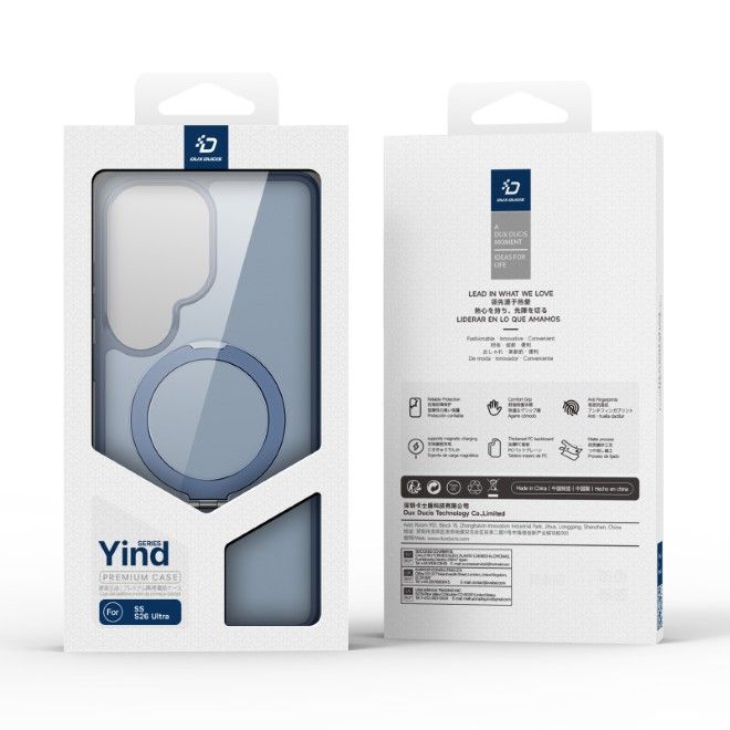 Dux Ducis - Samsung Galaxy S26 Ultra Hülle - TPU und PC Hardcase - MagSafe kompatibel - Yind MagSafe Kickstand Series - dunkelblau