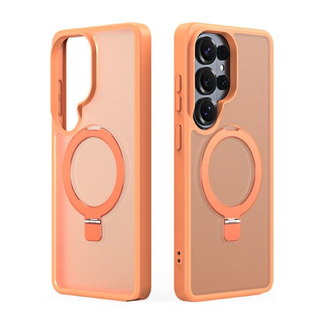Dux Ducis - Samsung Galaxy S26 Ultra Hülle - TPU und PC Hardcase - MagSafe kompatibel - Yind MagSafe Kickstand Series - orange