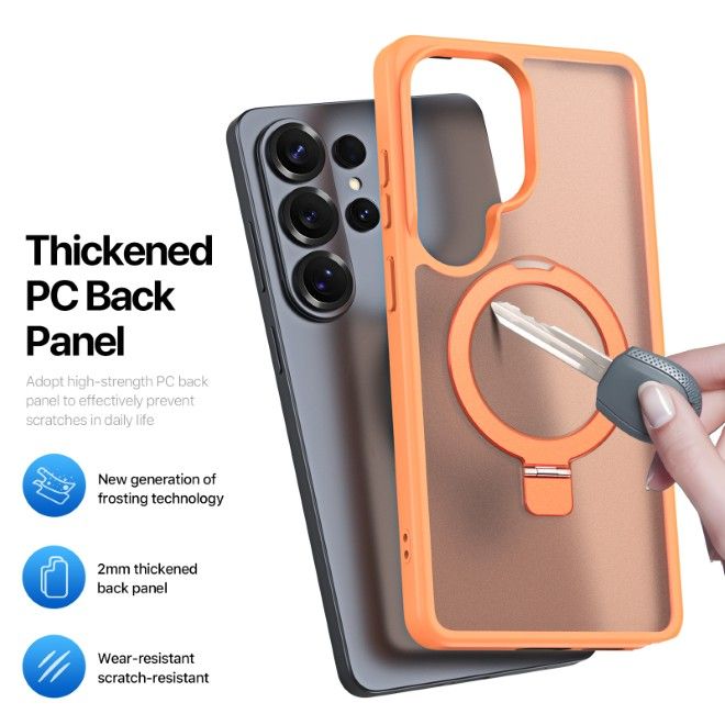 Dux Ducis - Samsung Galaxy S26 Ultra Hülle - TPU und PC Hardcase - MagSafe kompatibel - Yind MagSafe Kickstand Series - orange