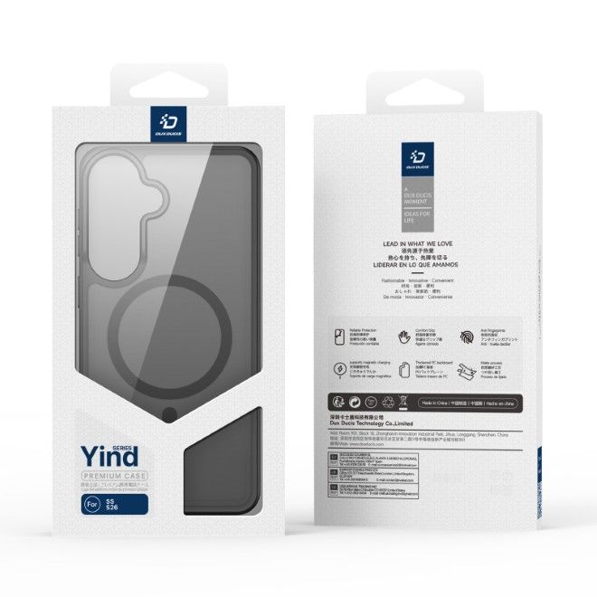 Dux Ducis - Samsung Galaxy S26 Hülle - TPU und PC Hardcase - MagSafe kompatibel - Yind MagSafeSeries - schwarz