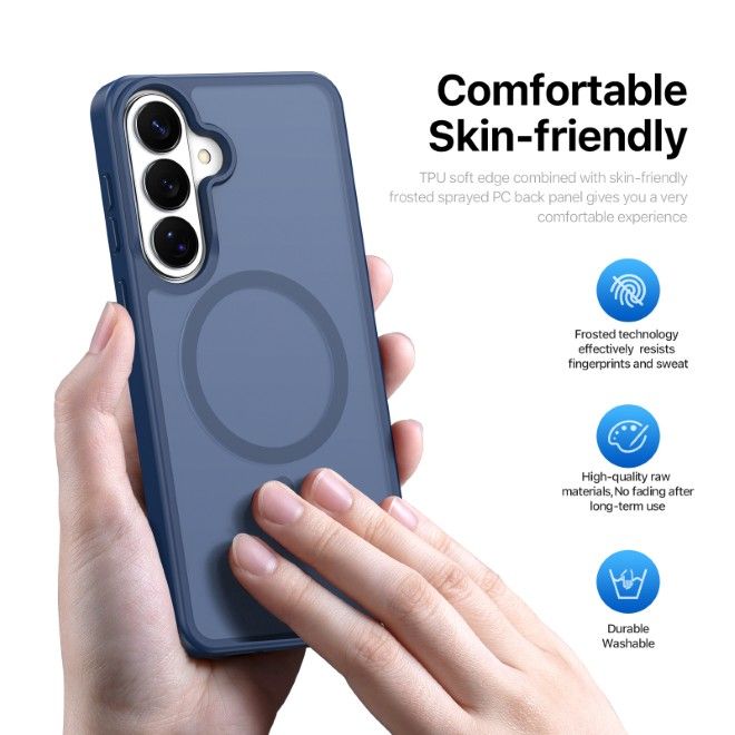 Dux Ducis - Samsung Galaxy S26 Hülle - TPU und PC Hardcase - MagSafe kompatibel - Yind MagSafe Series - dunkelblau