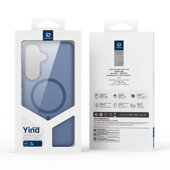 Dux Ducis - Samsung Galaxy S26 Hülle - TPU und PC Hardcase - MagSafe kompatibel - Yind MagSafe Series - dunkelblau
