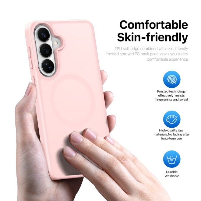 Dux Ducis - Samsung Galaxy S26 Hülle - TPU und PC Hardcase - MagSafe kompatibel - Yind MagSafe Series - hellpink