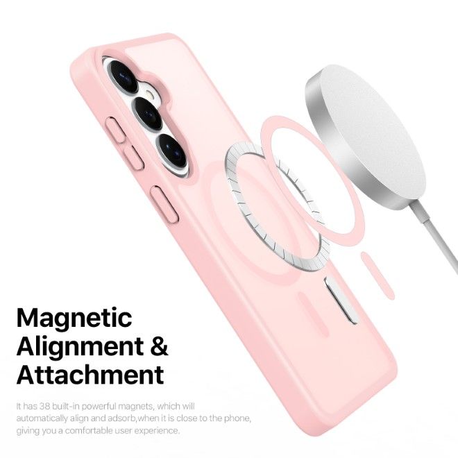 Dux Ducis - Samsung Galaxy S26 Hülle - TPU und PC Hardcase - MagSafe kompatibel - Yind MagSafe Series - hellpink