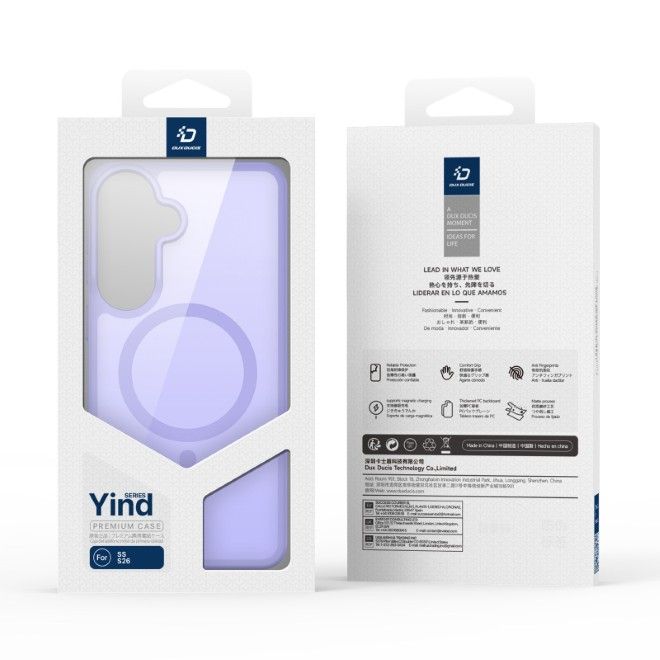 Dux Ducis - Samsung Galaxy S26 Hülle - TPU und PC Hardcase - MagSafe kompatibel - Yind MagSafe Series - hellpurpur