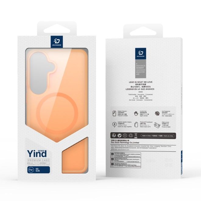 Dux Ducis - Samsung Galaxy S26 Hülle - TPU und PC Hardcase - MagSafe kompatibel - Yind MagSafe Series - orange