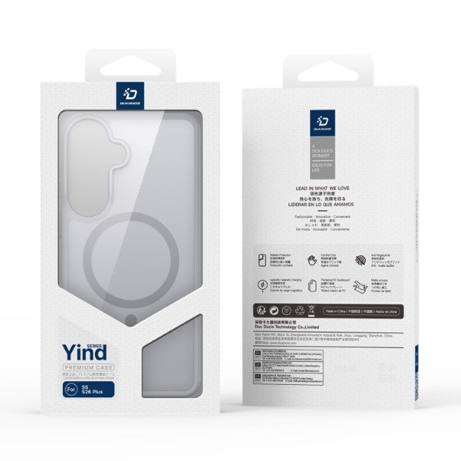 Dux Ducis - Samsung Galaxy S26+ Hülle - TPU und PC Hardcase - MagSafe kompatibel - Yind MagSafe Series - grau