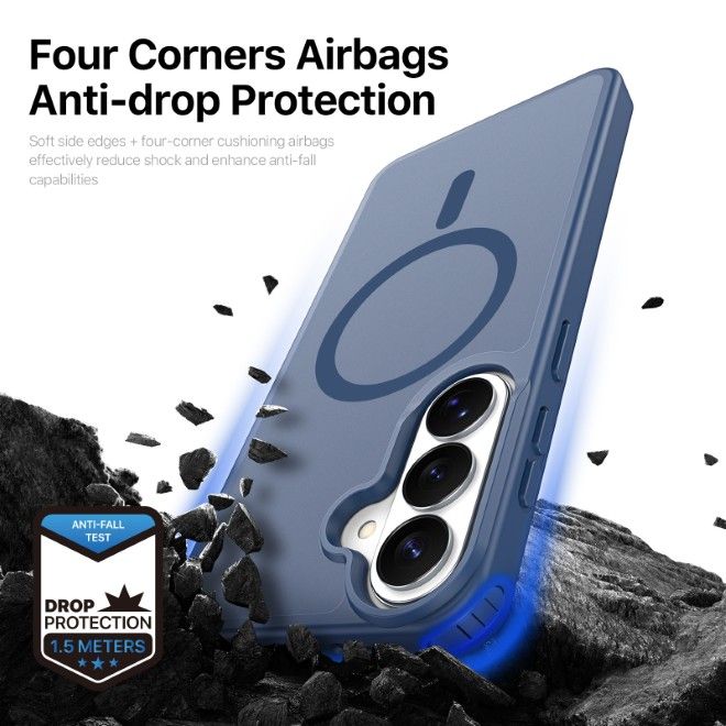 Dux Ducis - Samsung Galaxy S26+ Hülle - TPU und PC Hardcase - MagSafe kompatibel - Yind MagSafe Series - dunkelblau