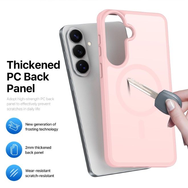 Dux Ducis - Samsung Galaxy S26+ Hülle - TPU und PC Hardcase - MagSafe kompatibel - Yind MagSafe Series - hellpink