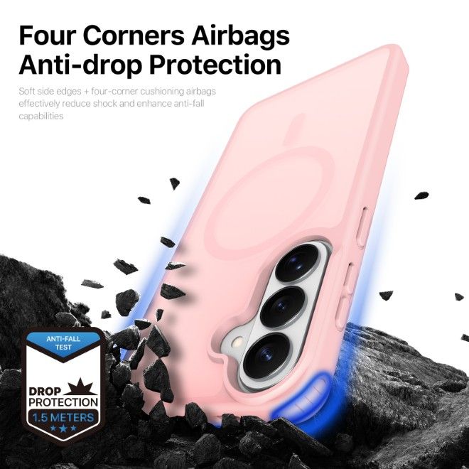 Dux Ducis - Samsung Galaxy S26+ Hülle - TPU und PC Hardcase - MagSafe kompatibel - Yind MagSafe Series - hellpink