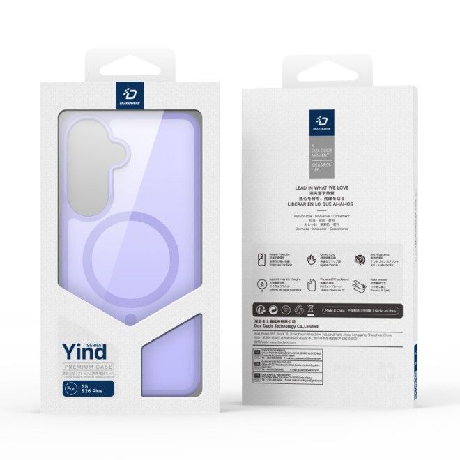 Dux Ducis - Samsung Galaxy S26+ Hülle - TPU und PC Hardcase - MagSafe kompatibel - Yind MagSafe Series - hellpurpur