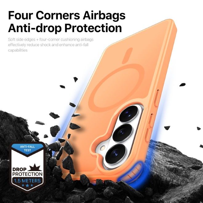 Dux Ducis - Samsung Galaxy S26+ Hülle - TPU und PC Hardcase - MagSafe kompatibel - Yind MagSafe Series - orange