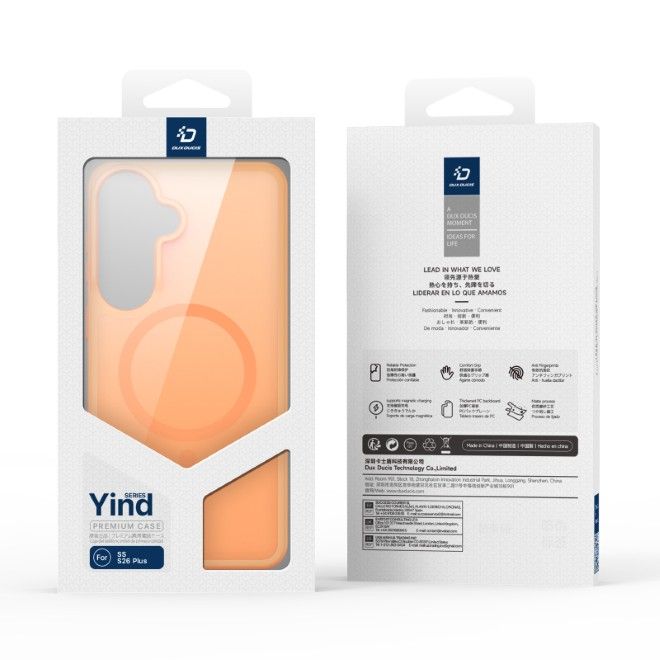 Dux Ducis - Samsung Galaxy S26+ Hülle - TPU und PC Hardcase - MagSafe kompatibel - Yind MagSafe Series - orange