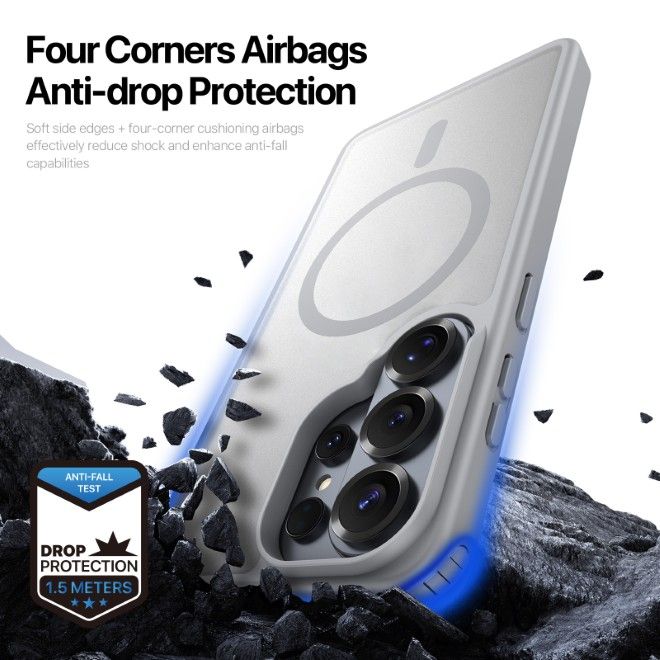 Dux Ducis - Samsung Galaxy S26 Ultra Hülle - TPU und PC Hardcase - MagSafe kompatibel - Yind MagSafe Series - grau