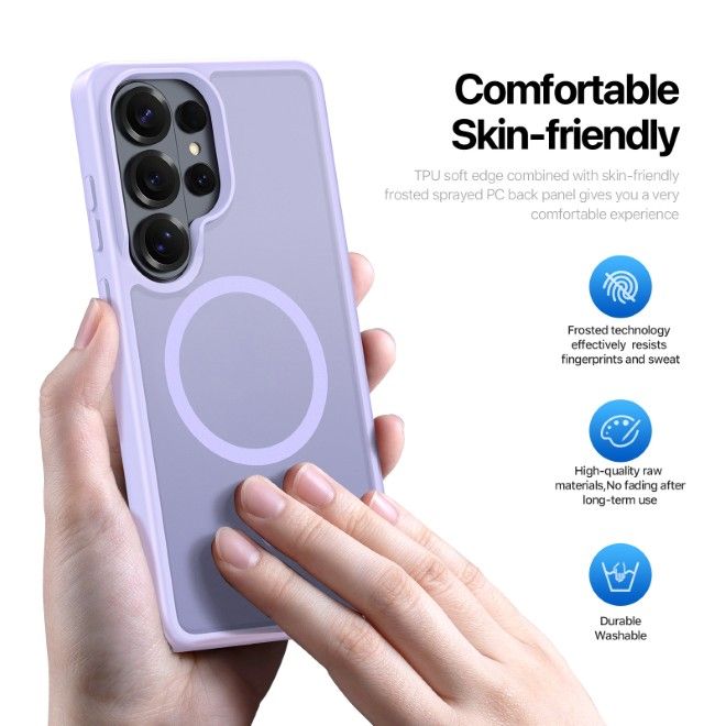 Dux Ducis - Samsung Galaxy S26 Ultra Hülle - TPU und PC Hardcase - MagSafe kompatibel - Yind MagSafe Series - hellpurpur