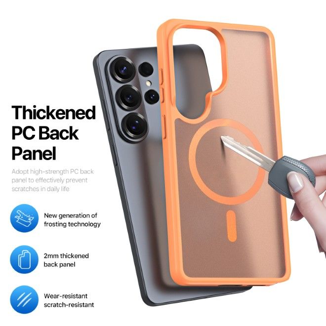 Dux Ducis - Samsung Galaxy S26 Ultra Hülle - TPU und PC Hardcase - MagSafe kompatibel - Yind MagSafe Series - orange