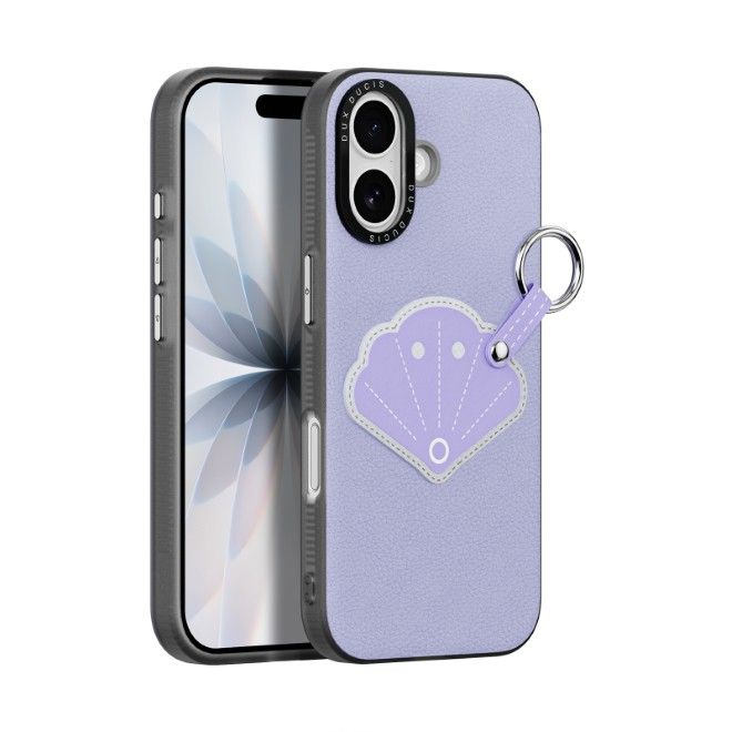 Dux Ducis - Étui pour iPhone 17 - Étui rigide en cuir - Série Luvy - Violet