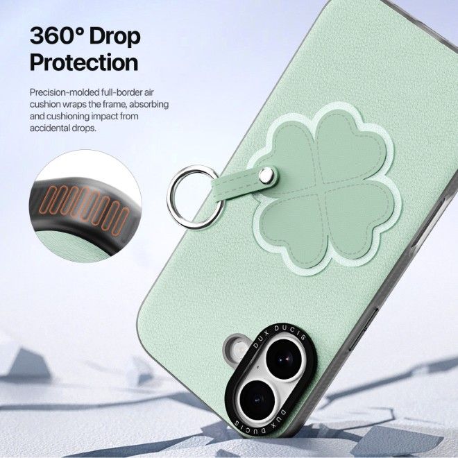 Dux Ducis - iPhone 17 Case - Leather Hardcase - Luvy Series - Green