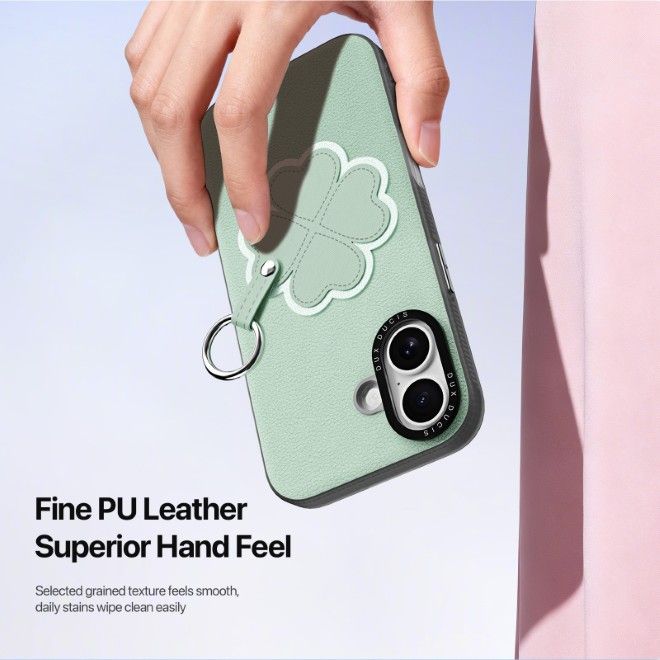 Dux Ducis - iPhone 17 Case - Leather Hardcase - Luvy Series - Green