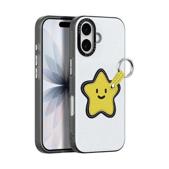 Dux Ducis - Étui pour iPhone 17 - Coque rigide en cuir - Série Luvy - Blanc