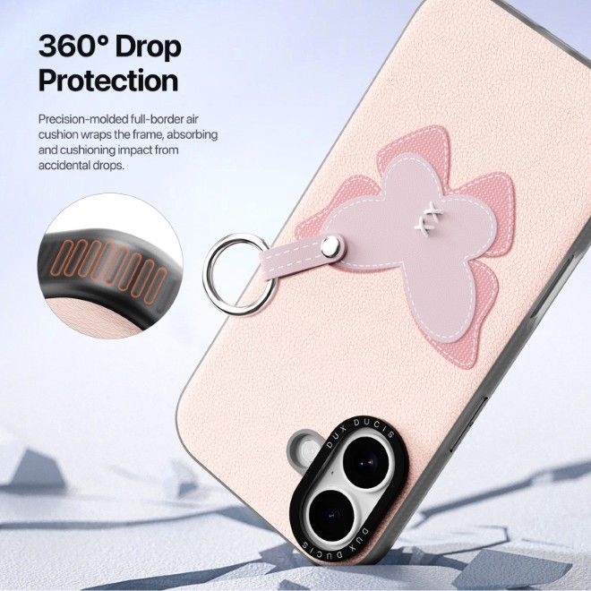 Dux Ducis - iPhone 17 Case - Leather Hardcase - Luvy Series - Light Pink