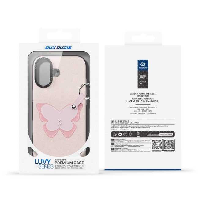 Dux Ducis - iPhone 17 Case - Leather Hardcase - Luvy Series - Light Pink