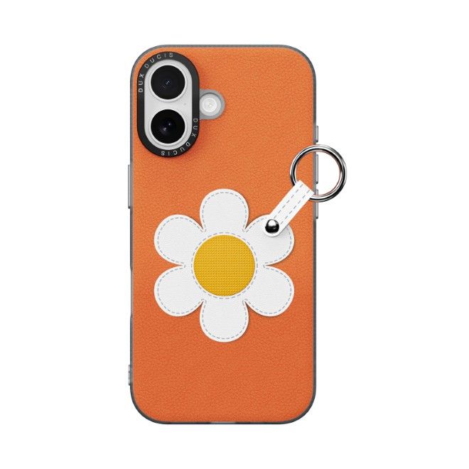 Dux Ducis - Étui pour iPhone 17 - Étui rigide en cuir - Série Luvy - Orange