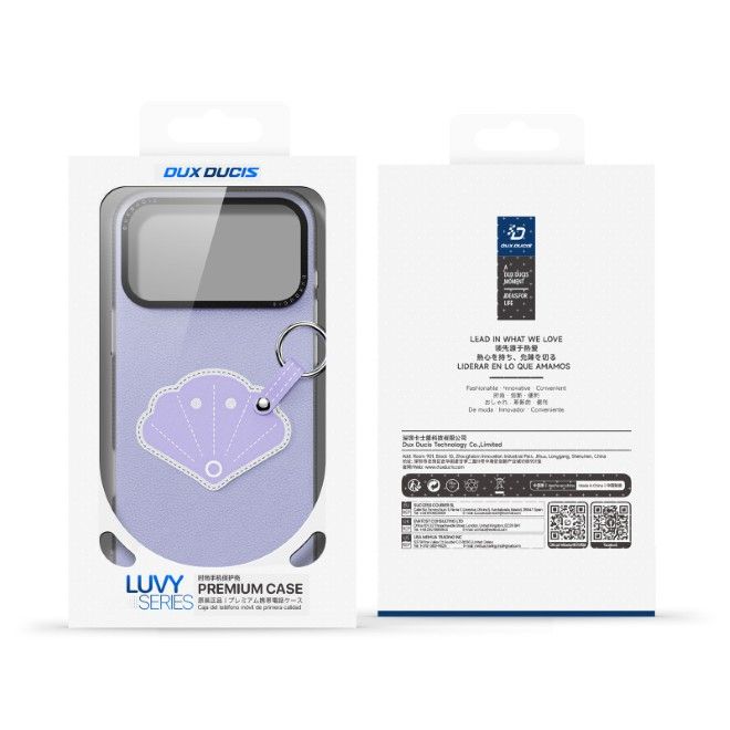 Dux Ducis - iPhone 17 Pro Max Hülle - Leder Hardcase - Luvy Series - lila