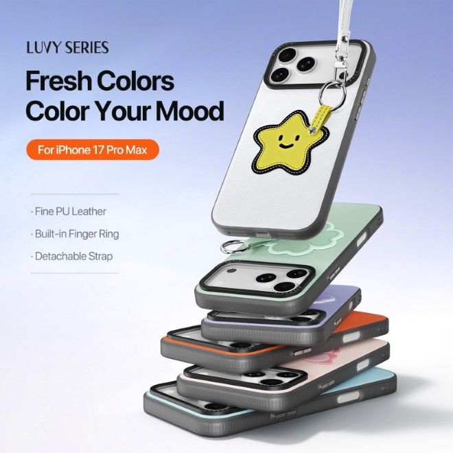 Dux Ducis - iPhone 17 Pro Max Hülle - Leder Hardcase - Luvy Series - weiss