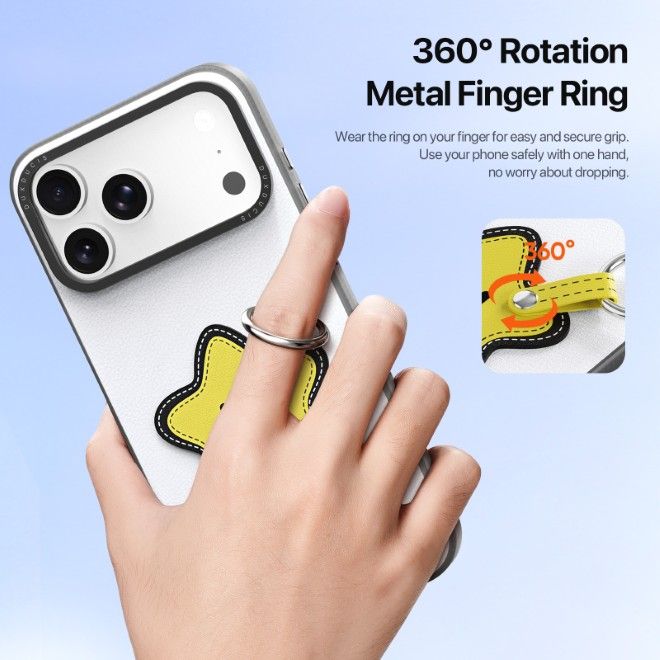 Dux Ducis - iPhone 17 Pro Max Hülle - Leder Hardcase - Luvy Series - weiss